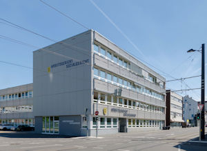 Auf dem Bild sehen Sie das Gebäude des Arbeitsgerichts Heilbronn.